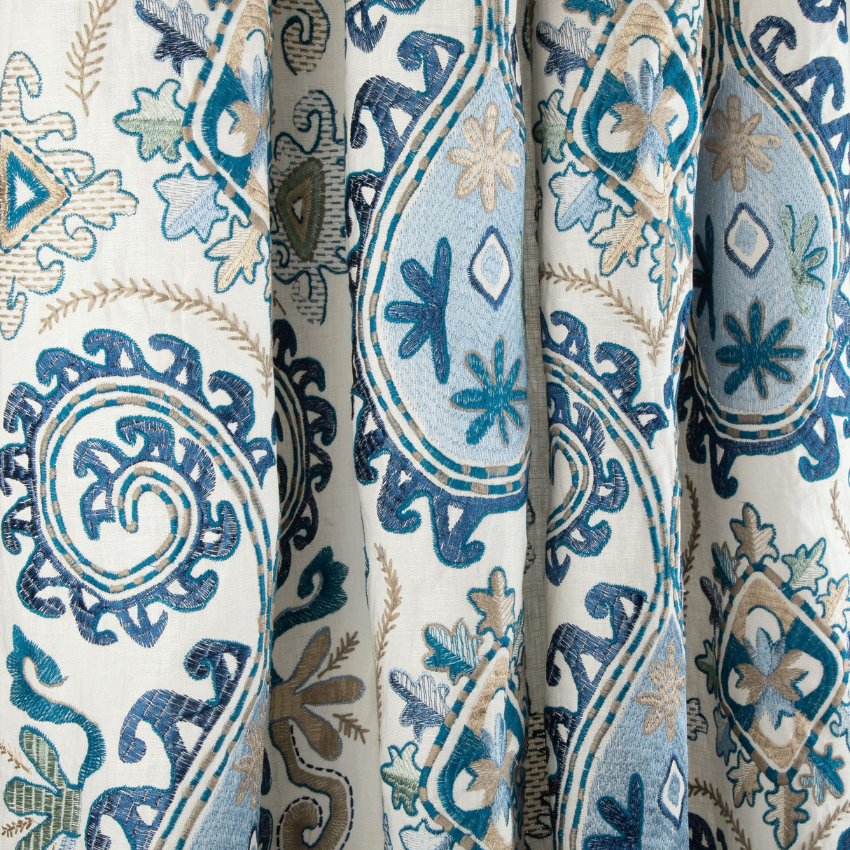Brunschwig & Fils LAVALI EMB BLUE/SKY Drapery Fabric