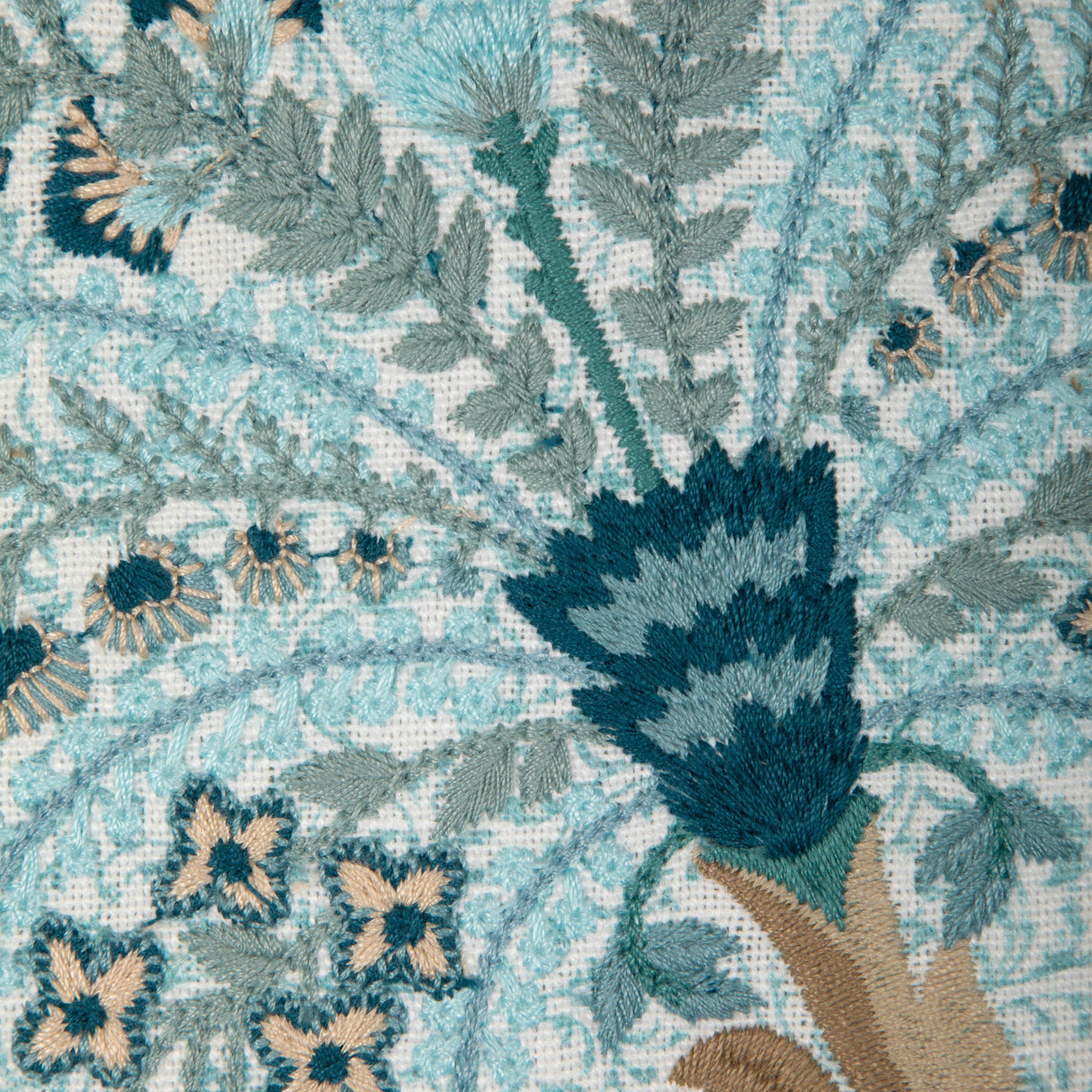 Brunschwig & Fils ANDUZE EMB TEAL/SKY Fabric