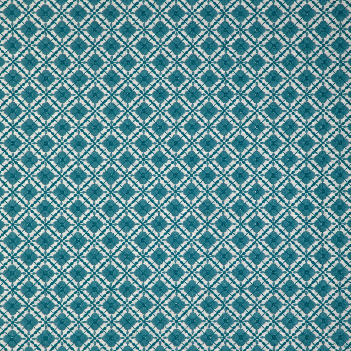Brunschwig & Fils INES EMB AQUA Fabric