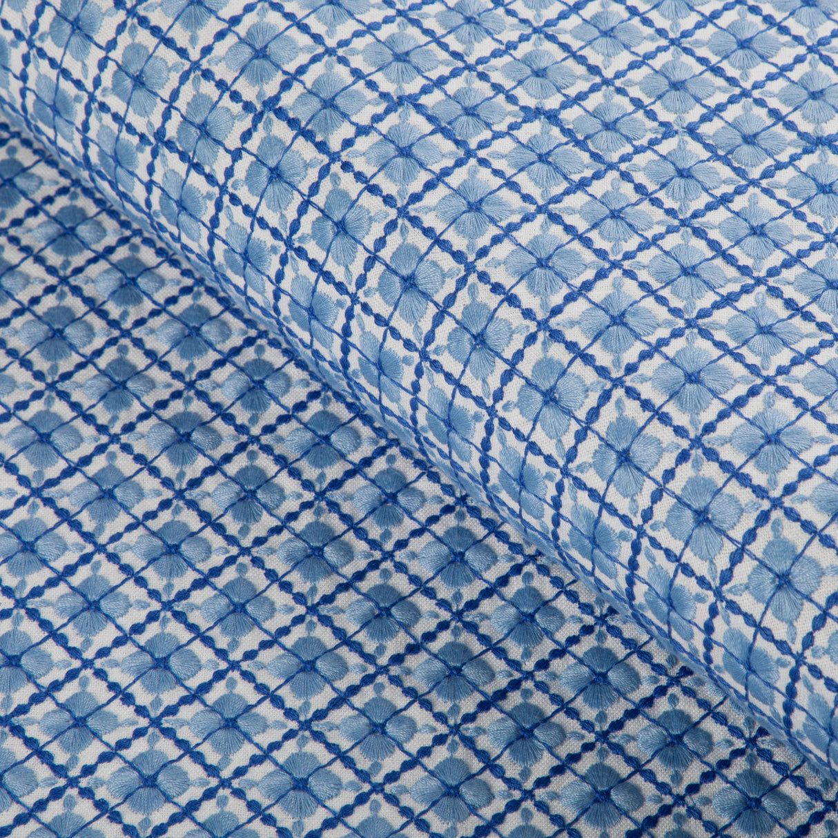 Brunschwig & Fils INES EMB BLUE Fabric