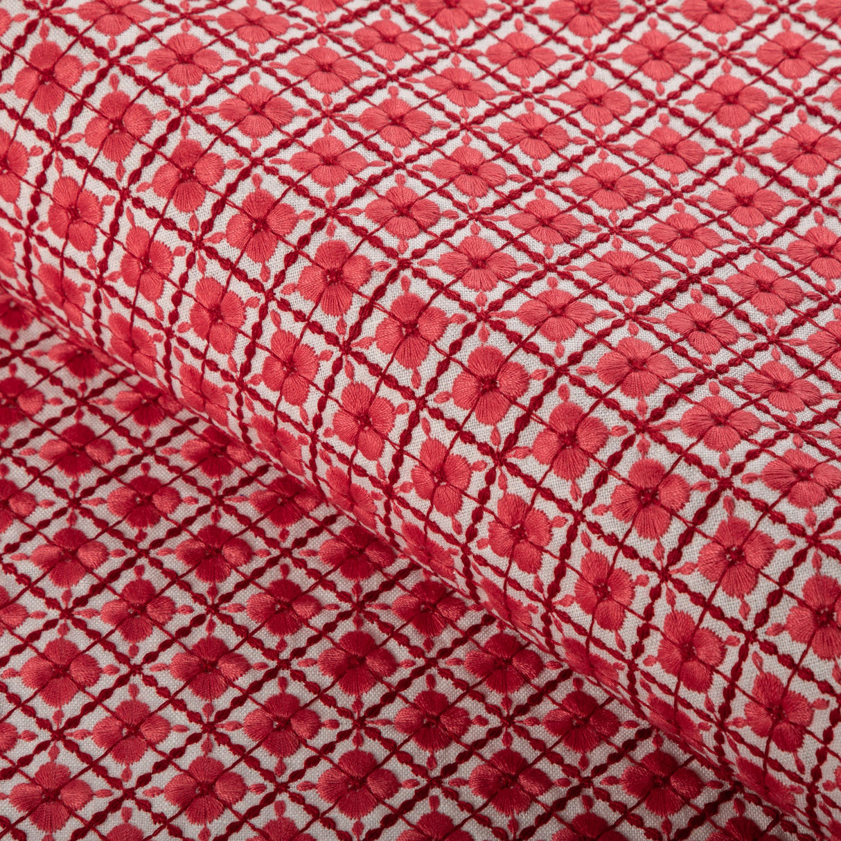 Brunschwig & Fils INES EMB RED Fabric