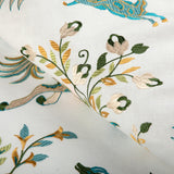 Brunschwig & Fils NAYAN EMB AQUA/LEAF Fabric