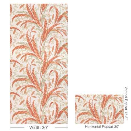 Brunschwig & Fils VERNAY APRICOT Wallpaper