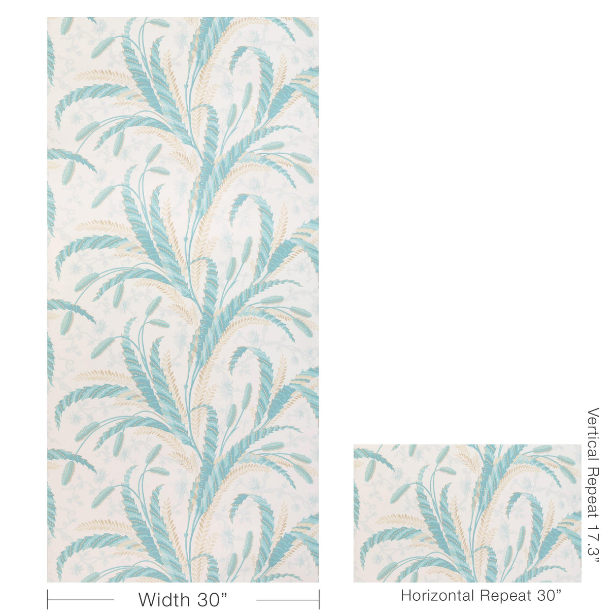 Brunschwig & Fils VERNAY AQUA Wallpaper