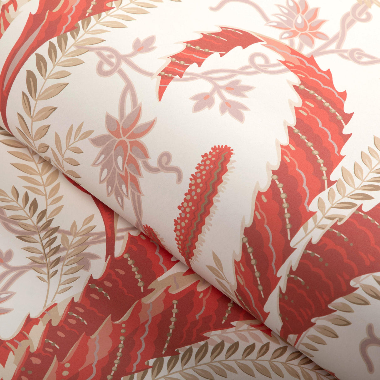 Brunschwig & Fils VERNAY RED Wallpaper