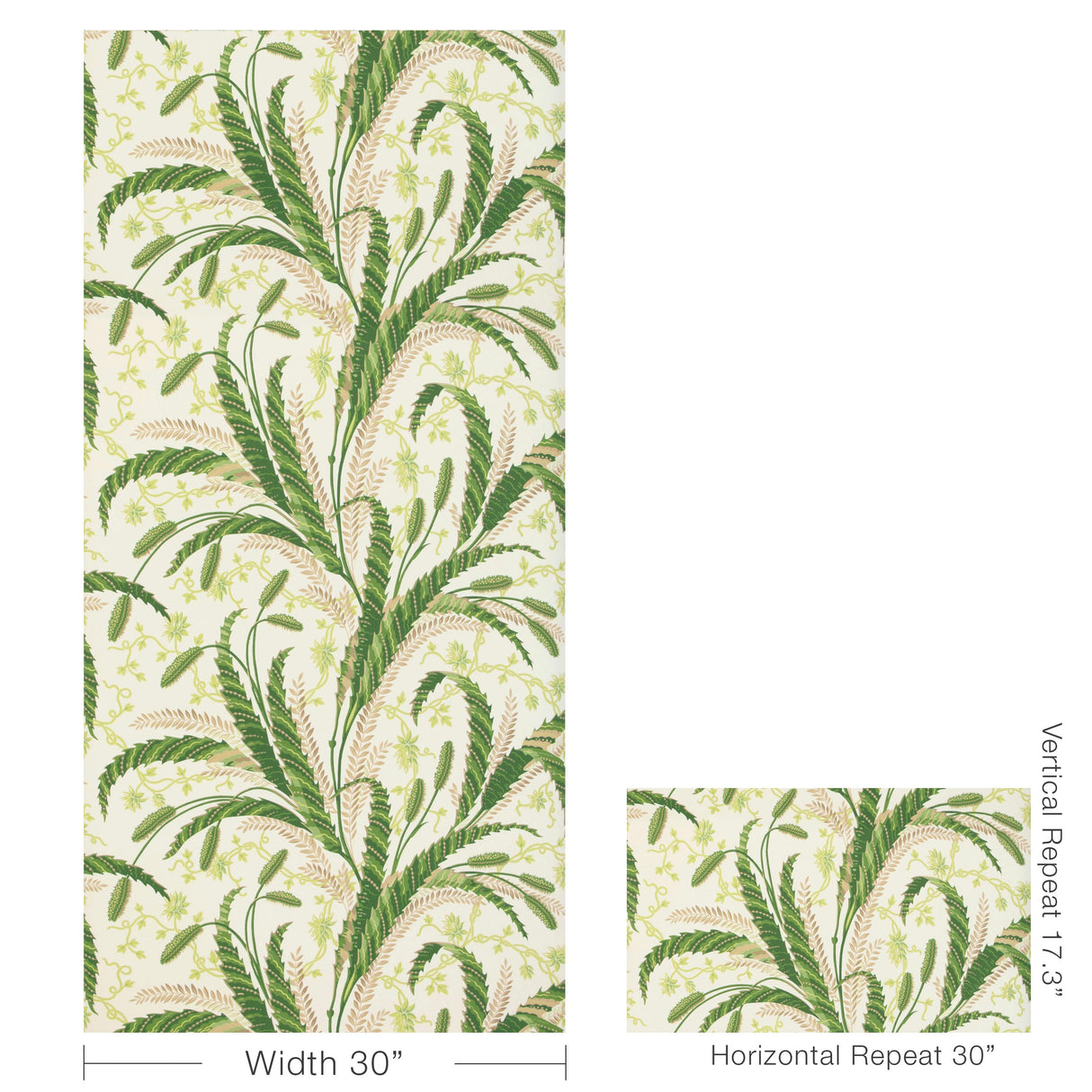 Brunschwig & Fils VERNAY GREEN Wallpaper
