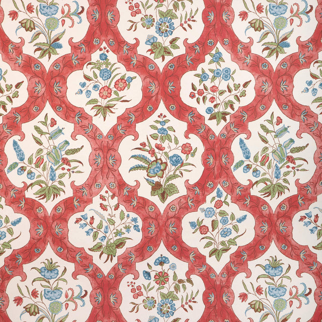 Brunschwig & Fils VENTOUX RED/BLUE Wallpaper