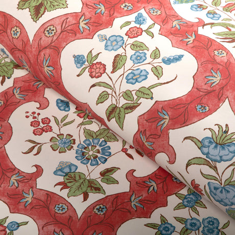 Brunschwig & Fils VENTOUX RED/BLUE Wallpaper