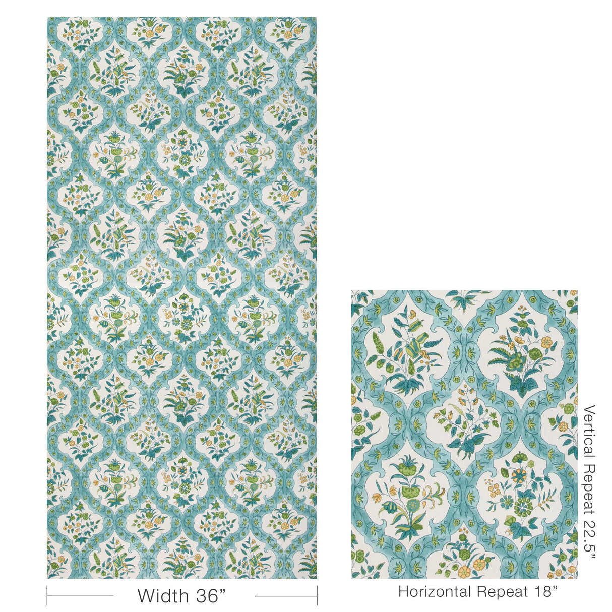 Brunschwig & Fils VENTOUX AQUA/LEAF Wallpaper