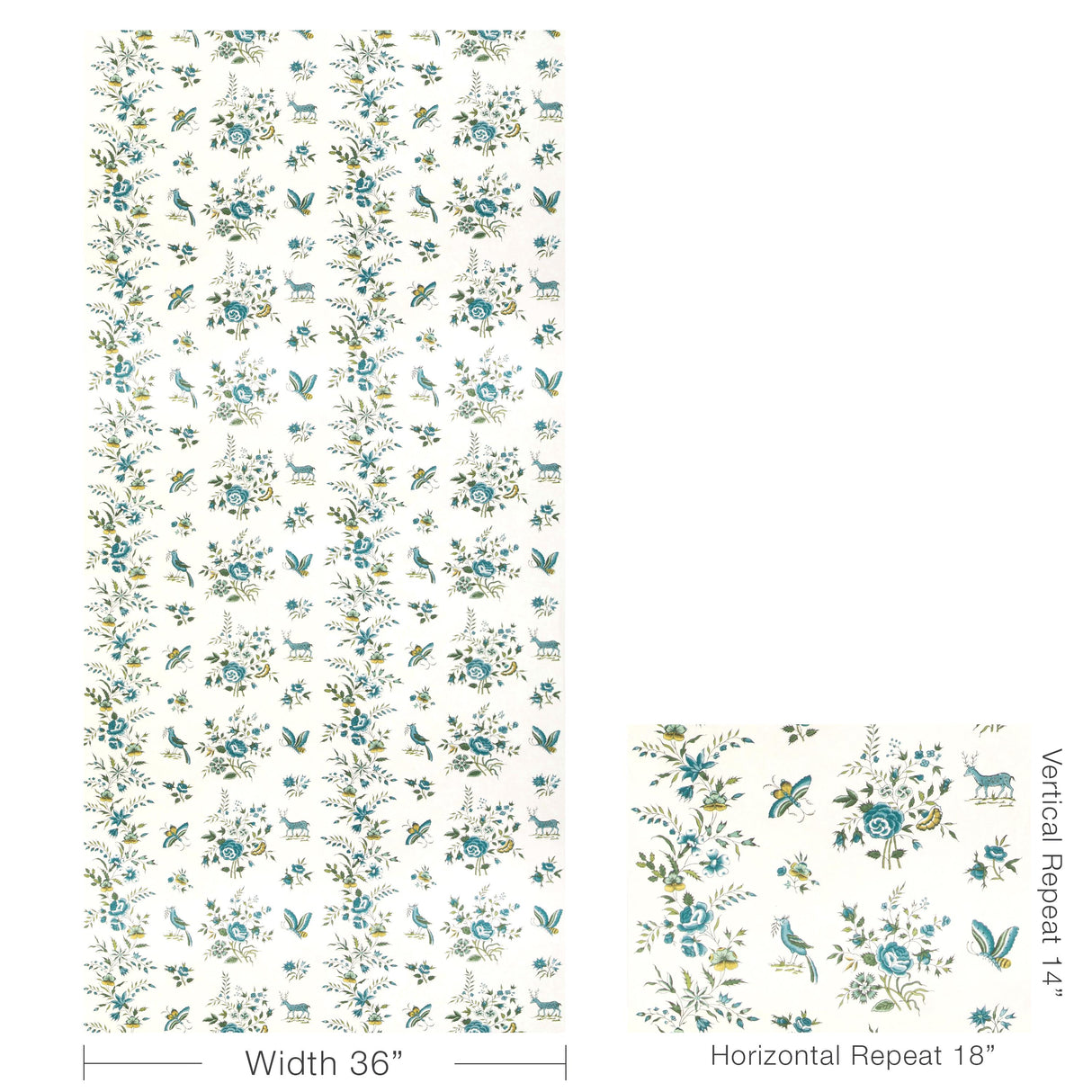 Brunschwig & Fils AUREL AQUA/LEAF Wallpaper