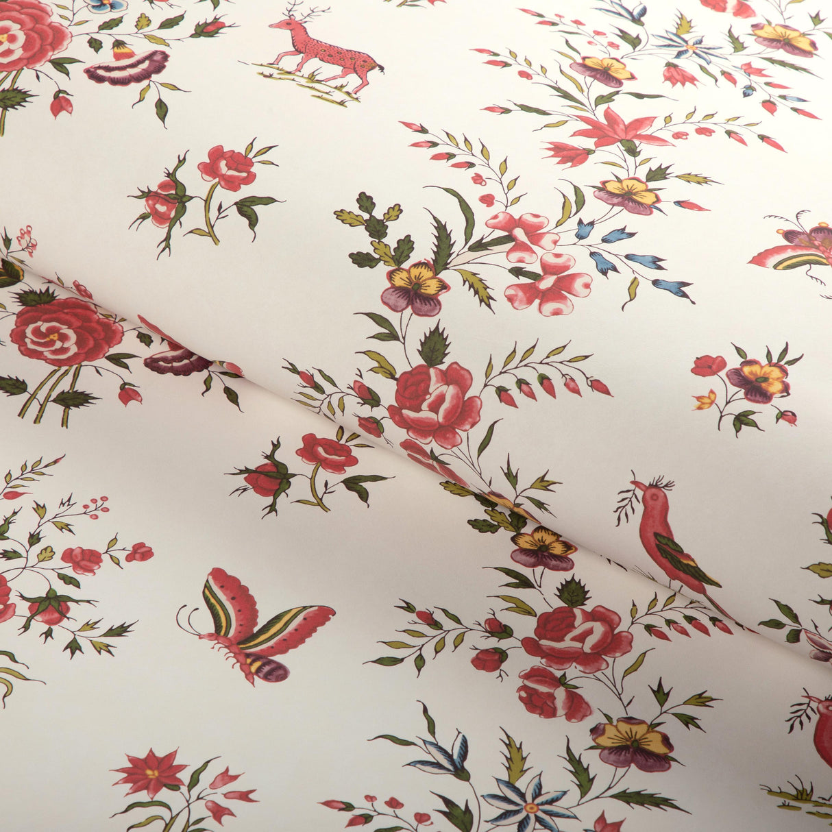 Brunschwig & Fils AUREL RED/GREEN Wallpaper