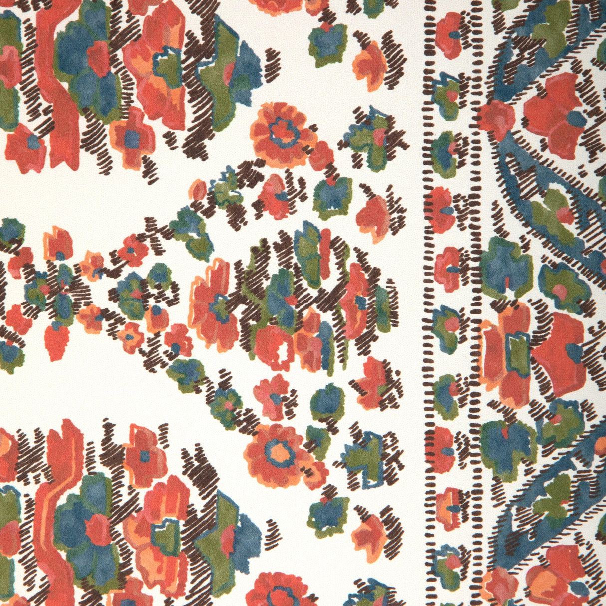 Brunschwig & Fils VISAN SKY/CORAL Wallpaper