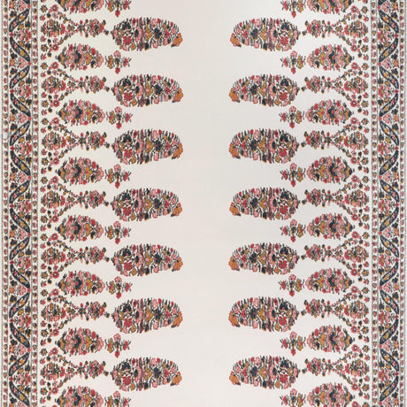 Brunschwig & Fils VISAN TEAL/ROSE Wallpaper