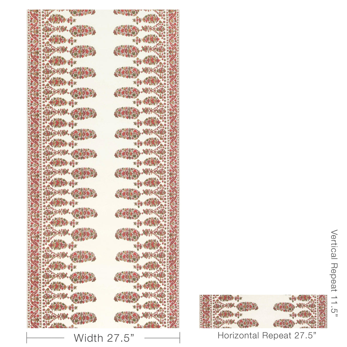 Brunschwig & Fils VISAN ROSE/LEAF Wallpaper