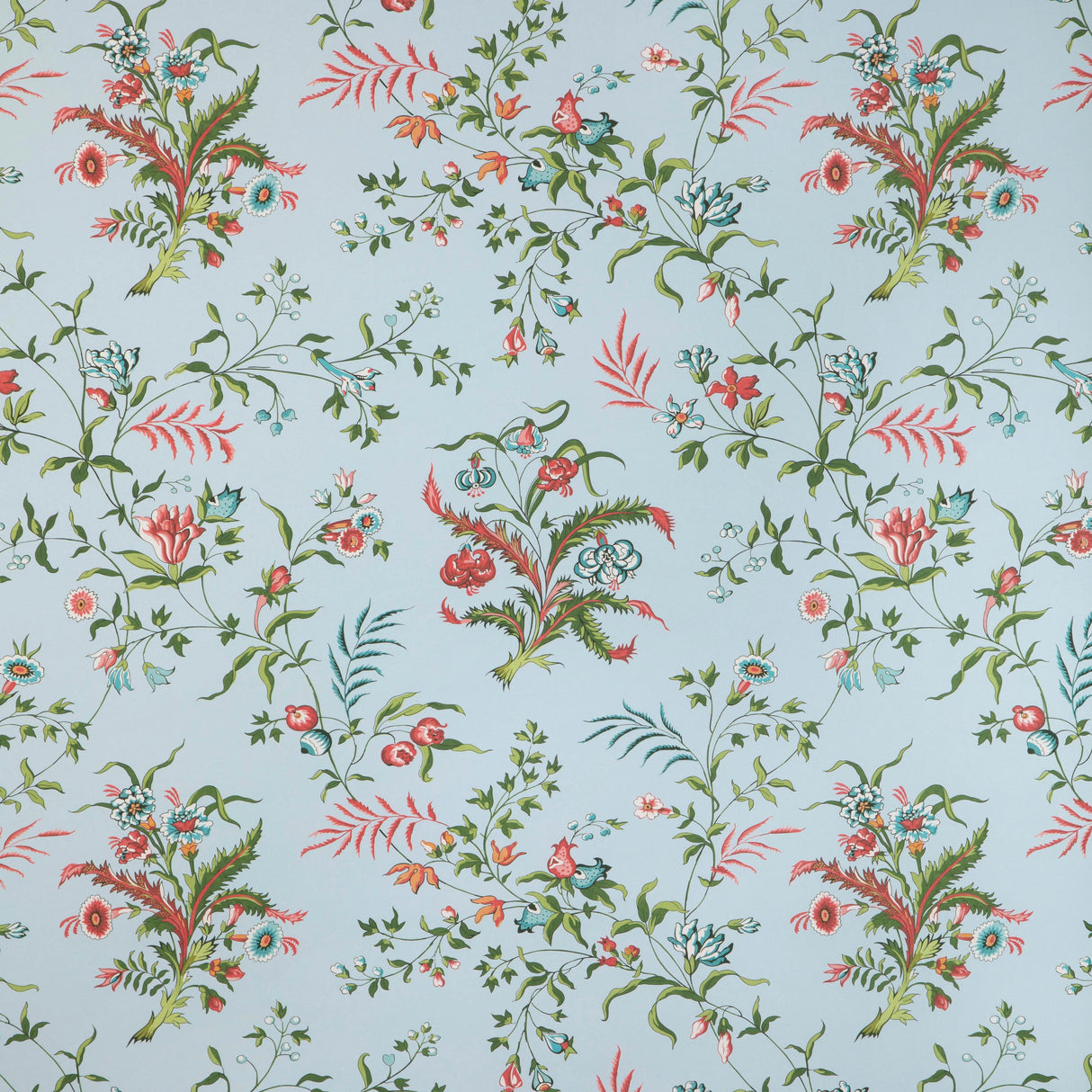 Brunschwig & Fils CHANCAY SKY/LEAF Wallpaper