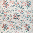 Brunschwig & Fils CHANCAY TEAL/ROSE Wallpaper