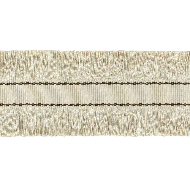 Lee Jofa CUT RUCHE FRINGE FLAX & BRONZE Trim