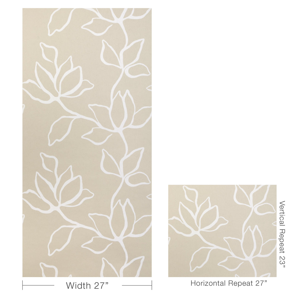Kravet FLORAL SKETCH WP LINEN Wallpaper