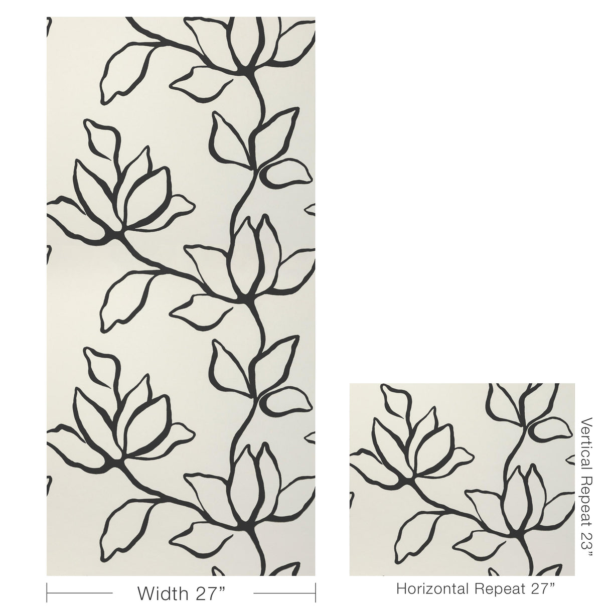 Kravet FLORAL SKETCH WP ONYX Wallpaper