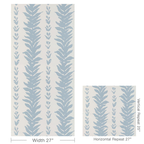 Kravet CLIMBING LEAVES WP CHAMBRAY Wallpaper