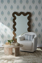 Kravet ATELIER PAISLEY WP BLUE SAGE Wallpaper