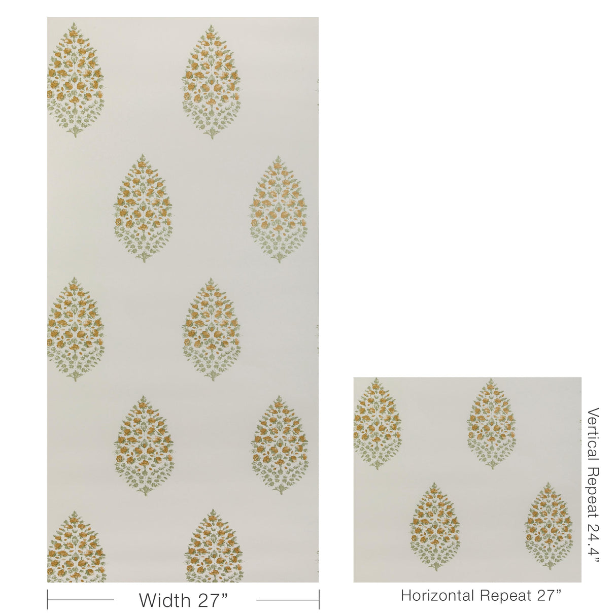 Kravet ATELIER PAISLEY WP WHEAT Wallpaper