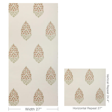 Kravet ATELIER PAISLEY WP CLAY Wallpaper