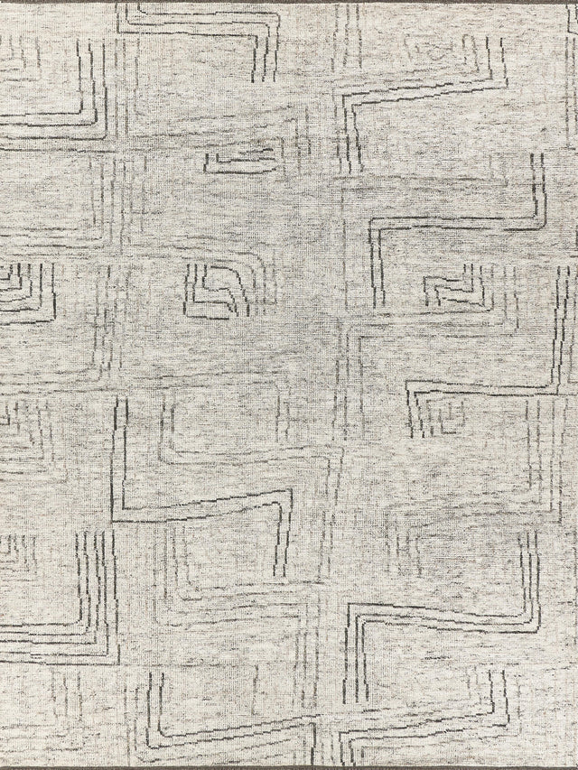 Exquisite Rugs Aldridge Hand-knotted Wool/Bamboo Silk 3807 Ivory/Gray/Beige 6' x 9' Area Rug