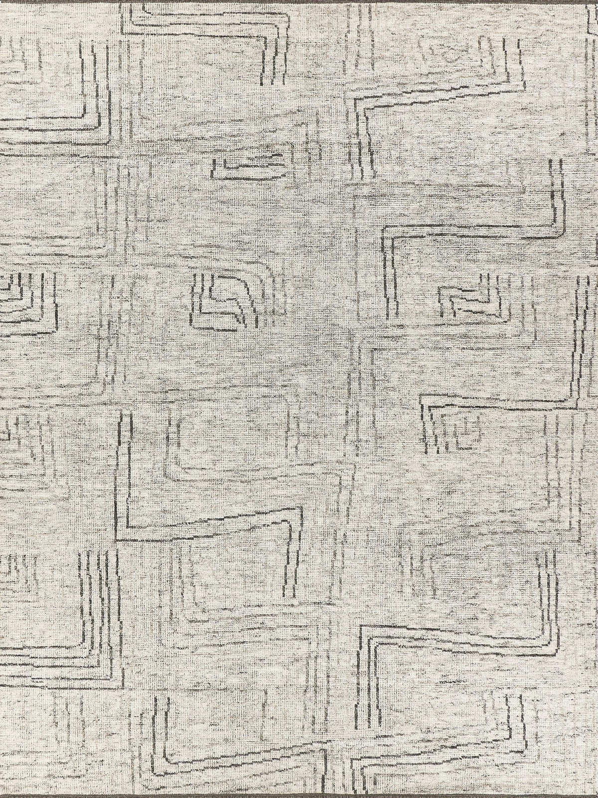 Exquisite Aldridge Hand-knotted Wool/Bamboo Silk Ivory/Gray/Beige Area Rug 9.0'X12.0' Rug