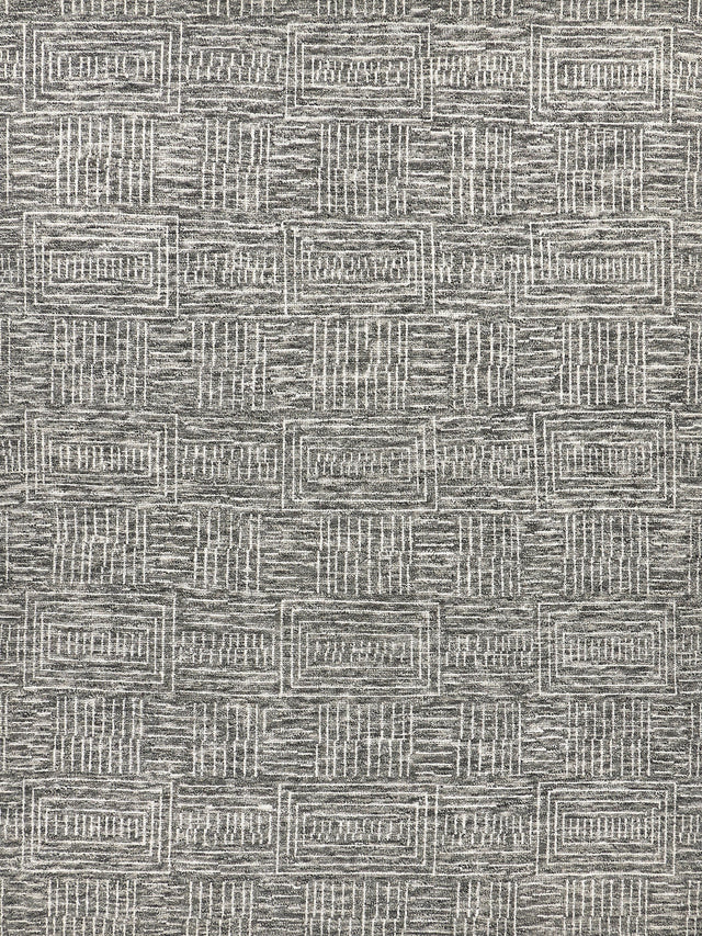 Exquisite Rugs Aldridge Hand-knotted Wool/Bamboo Silk 3810 Charcoal/Ivory 8' x 10' Area Rug