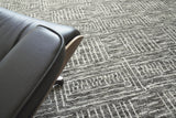 Exquisite Rugs Aldridge Hand-knotted Wool/Bamboo Silk 3810 Charcoal/Ivory 8' x 10' Area Rug
