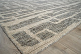 Exquisite Rugs Aldridge Hand-knotted Wool/Bamboo Silk 4480 Charcoal/Ivory 9' x 12' Area Rug