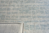Exquisite Rugs Aldridge Hand-knotted Wool/Bamboo Silk 4481 Light Blue/Ivory 8' x 10' Area Rug