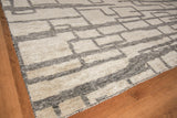 Exquisite Rugs Aldridge Hand-knotted Wool/Bamboo Silk 4483 Silver/Gray 9' x 12' Area Rug