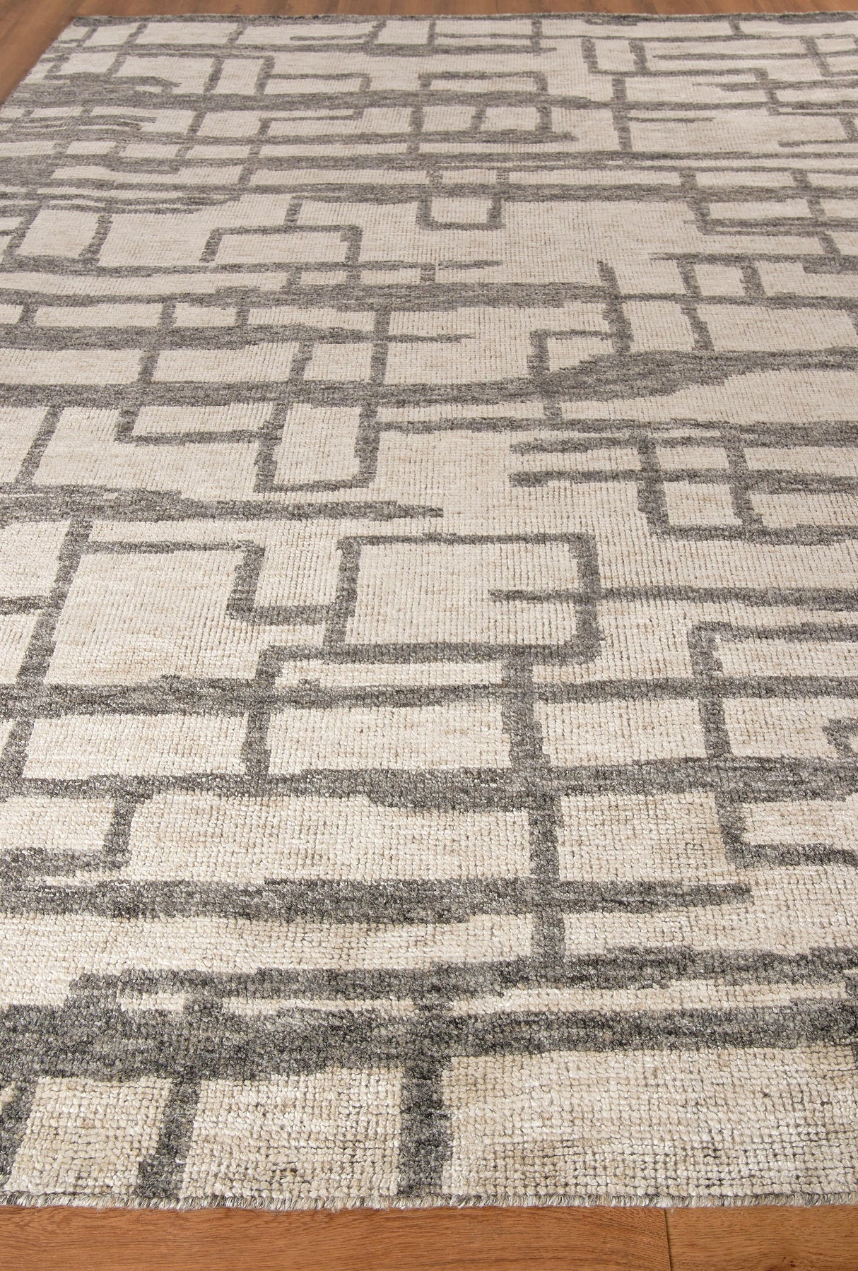Exquisite Rugs Aldridge Hand-knotted Wool/Bamboo Silk 4483 Silver/Gray 9' x 12' Area Rug