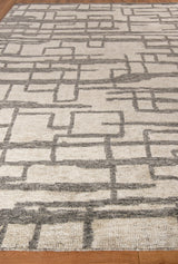 Exquisite Rugs Aldridge Hand-knotted Wool/Bamboo Silk 4483 Silver/Gray 9' x 12' Area Rug