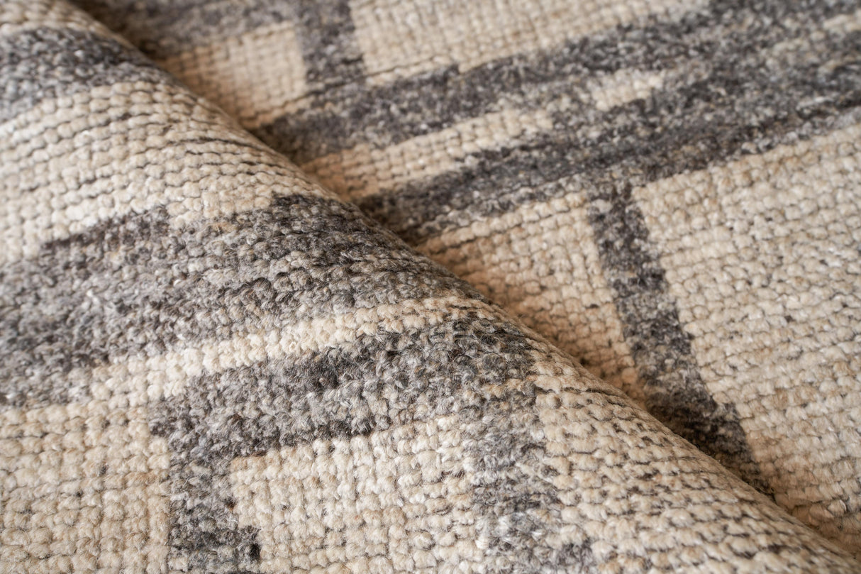 Exquisite Rugs Aldridge Hand-knotted Wool/Bamboo Silk 4483 Silver/Gray 9' x 12' Area Rug