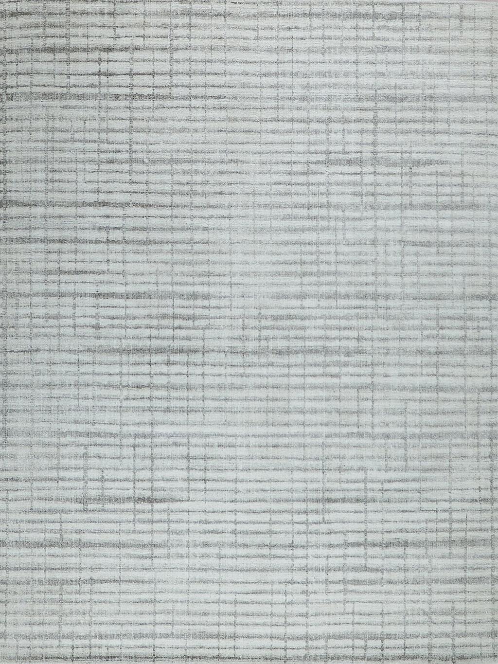 Exquisite Rugs Allure Hand-loomed Wool/Bamboo Silk 6337 Ivory/Silver 10' x 14' Area Rug