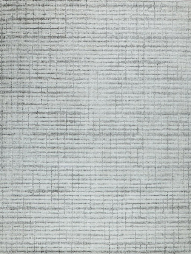 Exquisite Rugs Allure Hand-loomed Wool/Bamboo Silk 6337 Ivory/Silver 10' x 14' Area Rug