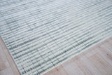 Exquisite Rugs Allure Hand-loomed Wool/Bamboo Silk 6340 Ivory/Blue 8' x 10' Area Rug