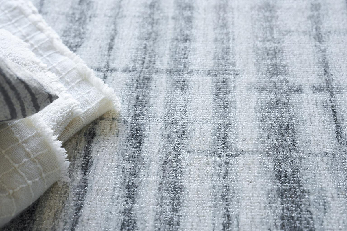 Exquisite Rugs Allure Hand-loomed Wool/Bamboo Silk 6340 Ivory/Blue 8' x 10' Area Rug
