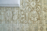 Exquisite Rugs Antique Weave Oushak Hand-knotted New Zealand Wool 2001 Gray/Brown 12' x 15' Area Rug