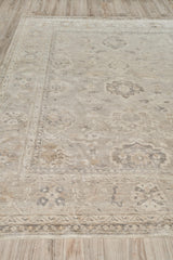 Exquisite Rugs Antique Weave Oushak Hand-knotted New Zealand Wool 3420 Ivory/Brown 15' x 12' Area Rug