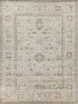 Exquisite Rugs Antique Weave Oushak Hand-knotted New Zealand Wool 3420 Ivory/Brown 6' x 9' Area Rug