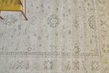 Exquisite Rugs Antique Weave Oushak Hand-knotted New Zealand Wool 3420 Ivory/Brown 9' x 6' Area Rug