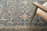 Exquisite Rugs Antique Weave Oushak Hand-knotted New Zealand Wool 3422 Blue 8' x 10' Area Rug