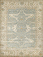 Exquisite Rugs Antique Weave Oushak Hand-knotted New Zealand Wool 9214 Blue/Ivory 12' x 15' Area Rug