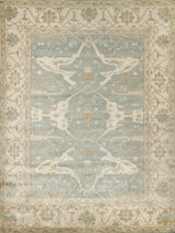 Exquisite Antique Weave Oushak Hand-knotted New Zealand Wool Blue/Ivory Area Rug 6.0'X9.0' Rug