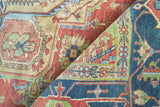 Exquisite Rugs Antique Weave Serapi Hand-knotted New Zealand Wool 7053 Red/Navy 14' x 18' Area Rug