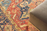 Exquisite Rugs Antique Weave Serapi Hand-knotted New Zealand Wool 9971 Rust/Blue 10' x 14' Area Rug